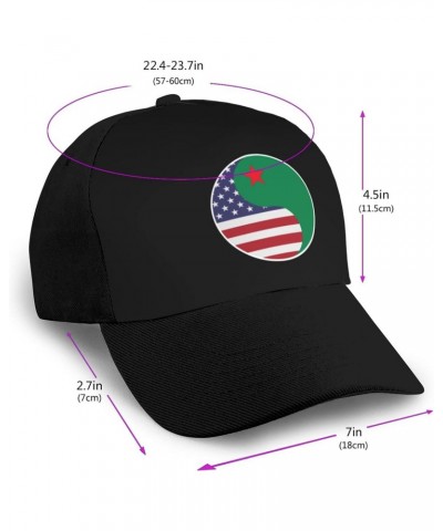 Yin Yang Flag Combination of America and Benin Baseball Cap Women Men Hat Outdoor Leisure Sun Hat Adjustable Truck Driver Bas...