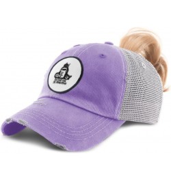 Womens High Ponytail Cap Soup for The Revolution Vintage Look Food & Beverage Lavender Circle Patch $15.59 Baseball Caps