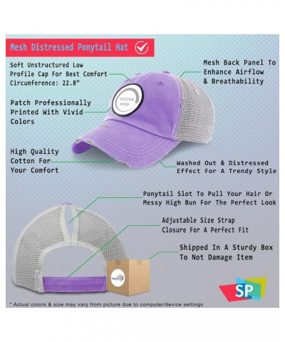 Womens High Ponytail Cap Soup for The Revolution Vintage Look Food & Beverage Lavender Circle Patch $15.59 Baseball Caps