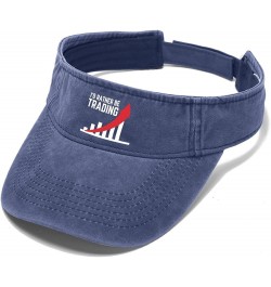 I'd Rather be Trading Hat Sun Visors for Adult Sun Visor Hats Uv ion Running Caps Navy $10.38 Sun Hats