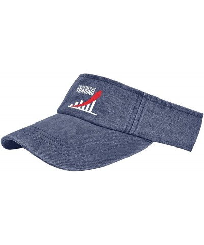 I'd Rather be Trading Hat Sun Visors for Adult Sun Visor Hats Uv ion Running Caps Navy $10.38 Sun Hats