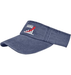 I'd Rather be Trading Hat Sun Visors for Adult Sun Visor Hats Uv ion Running Caps Navy $10.38 Sun Hats