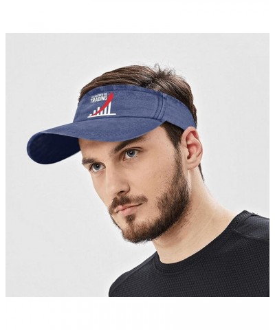 I'd Rather be Trading Hat Sun Visors for Adult Sun Visor Hats Uv ion Running Caps Navy $10.38 Sun Hats