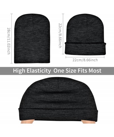 1 & 2 Packs Beanie for Men Women Warm Winter Hats Acrylic Knit Cuffed Beanie Cap Unisex Dark Gray 1 $8.25 Skullies & Beanies