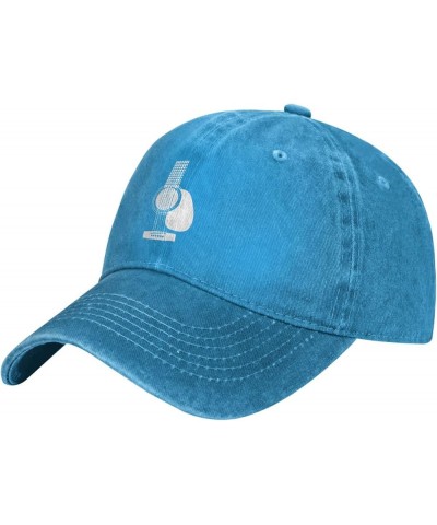 Acoustic Guitars Unisex Adjustable Cowboy Hat Outdoor Travel Casual Hat Sandwich Hat Blue $13.86 Cowboy Hats