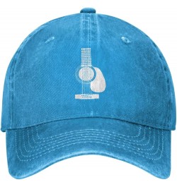 Acoustic Guitars Unisex Adjustable Cowboy Hat Outdoor Travel Casual Hat Sandwich Hat Blue $13.86 Cowboy Hats