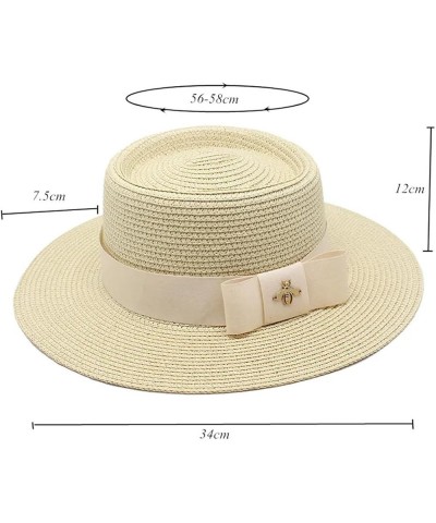 Women Fashion Top Hat Sunshade Sunscreen Big Edge Panama Hat Gentleman Hat Straw Cap En8 $16.42 Sun Hats