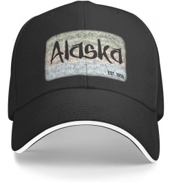 Alaska EST 1959 Baseball Caps Black Trucker Hat Men Hat for Women Adjustabl Ball Hat Dad Hat Cowboy Hat Black $10.26 Baseball...