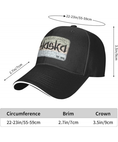 Alaska EST 1959 Baseball Caps Black Trucker Hat Men Hat for Women Adjustabl Ball Hat Dad Hat Cowboy Hat Black $10.26 Baseball...