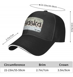 Alaska EST 1959 Baseball Caps Black Trucker Hat Men Hat for Women Adjustabl Ball Hat Dad Hat Cowboy Hat Black $10.26 Baseball...