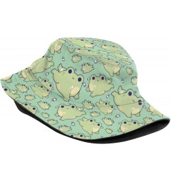 Frog Bucket Hat Fisherman Cap Animal Bucket Hat Sun Beach Cap Men Women Travel Caps Frog01333 $10.32 Bucket Hats