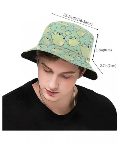 Frog Bucket Hat Fisherman Cap Animal Bucket Hat Sun Beach Cap Men Women Travel Caps Frog01333 $10.32 Bucket Hats