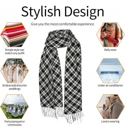 Tartan - Beige And Colored Cashmere Fringe Scarf Autumn And Winter Scarves The Most Soft Classic 10 $11.19 Scarves