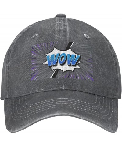 Wow Dad Hat Vintage Baseball Cap for Men Women Hats Gifts Trucker Caps Deep Heather $9.56 Baseball Caps