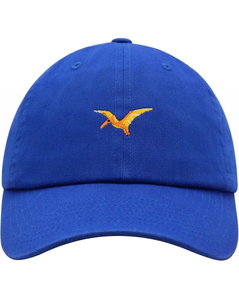 Pterodactyl Premium Dad Hat Embroidered Baseball Cap Dinosaur Blue $14.49 Baseball Caps