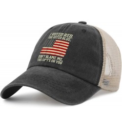 I Voted Red You Voted Blue Don't Blame Me This Shit's On You Hats for Men Cowboy Vintage Trucker Mens Black Fishing Allblack ...