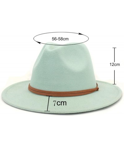 Fedora Hats Women Men Wide Brim Church Top Hat Artificial Woolf Elted Jazz Cap Panama Hat Dark Gray9 $15.83 Fedoras