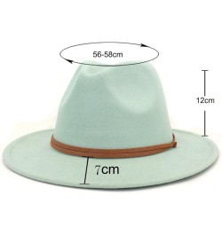 Fedora Hats Women Men Wide Brim Church Top Hat Artificial Woolf Elted Jazz Cap Panama Hat Dark Gray9 $15.83 Fedoras