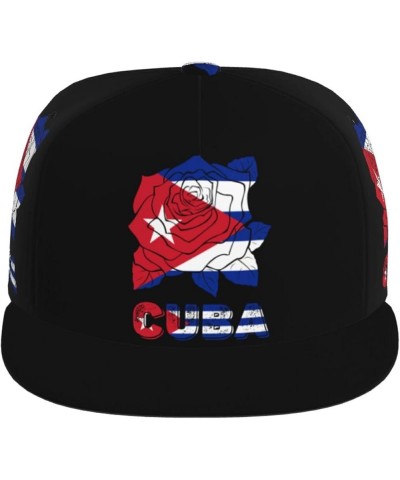 Cuba Cuban Snapback Hat for Men Women Flat Bill Hat Hip Hop Hat Fashion Baseball Cap Adjustable Flower Rose Cuba Cuban Flag $...