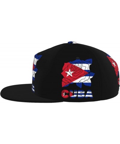 Cuba Cuban Snapback Hat for Men Women Flat Bill Hat Hip Hop Hat Fashion Baseball Cap Adjustable Flower Rose Cuba Cuban Flag $...