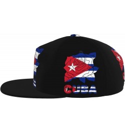 Cuba Cuban Snapback Hat for Men Women Flat Bill Hat Hip Hop Hat Fashion Baseball Cap Adjustable Flower Rose Cuba Cuban Flag $...