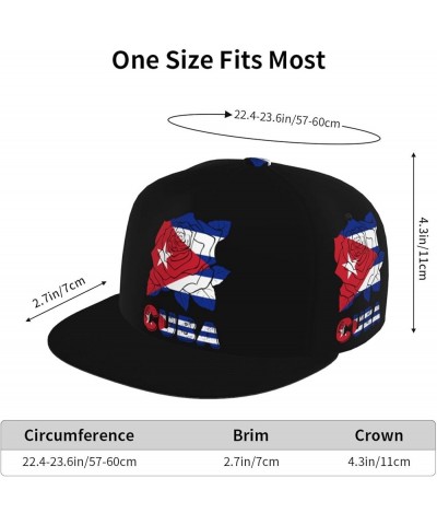 Cuba Cuban Snapback Hat for Men Women Flat Bill Hat Hip Hop Hat Fashion Baseball Cap Adjustable Flower Rose Cuba Cuban Flag $...