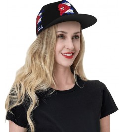 Cuba Cuban Snapback Hat for Men Women Flat Bill Hat Hip Hop Hat Fashion Baseball Cap Adjustable Flower Rose Cuba Cuban Flag $...