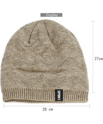 Women Men Knitted Winter Fashion Color Stripe Printing Striped Hats Hairball Raccoon Warm Ski Cap Warm Cold Gear Navy-1 $9.17...