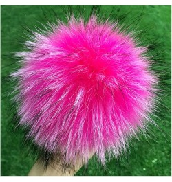 5.91 inch Artificial Fur Pompom, Faux Raccoon Fur Pompoms with Button for Beanies DIY Fur Accessories 17 $11.26 Skullies & Be...