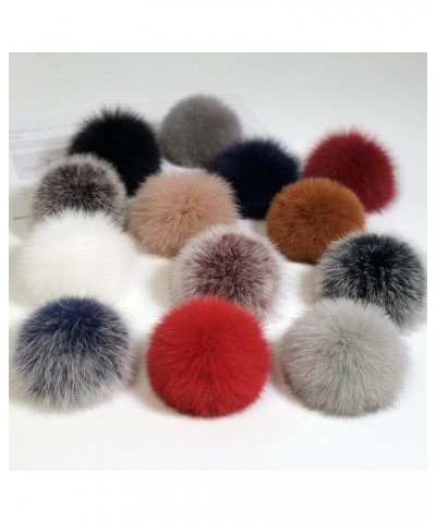 5.91 inch Artificial Fur Pompom, Faux Raccoon Fur Pompoms with Button for Beanies DIY Fur Accessories 17 $11.26 Skullies & Be...