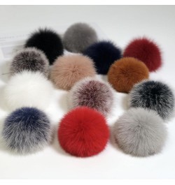 5.91 inch Artificial Fur Pompom, Faux Raccoon Fur Pompoms with Button for Beanies DIY Fur Accessories 17 $11.26 Skullies & Be...