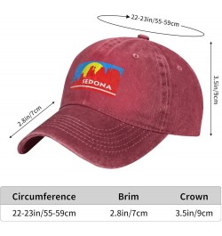 Flag of Sedona, Arizona Baseball Cap for Men Women Hats Adjustable Denim Hat Dad Hat Red $12.05 Baseball Caps