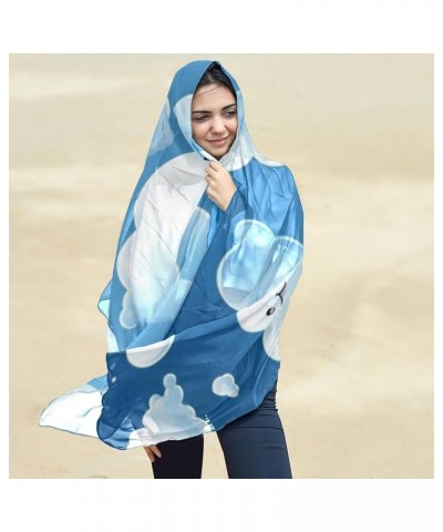 Women's Chiffon Scarf Lightweight Scarves Cartoon Cloud City Scarfs Shawl for Ladies and Girls Multicolor 3 $12.47 Scarves