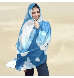 Women's Chiffon Scarf Lightweight Scarves Cartoon Cloud City Scarfs Shawl for Ladies and Girls Multicolor 3 $12.47 Scarves