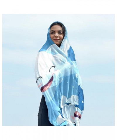 Women's Chiffon Scarf Lightweight Scarves Cartoon Cloud City Scarfs Shawl for Ladies and Girls Multicolor 3 $12.47 Scarves