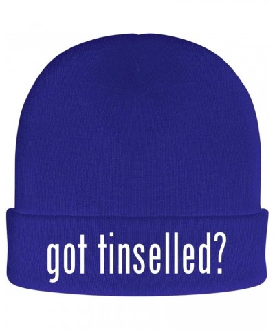 got Tinselled? - Soft Adult Beanie Cap Blue $16.85 Skullies & Beanies