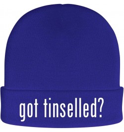 got Tinselled? - Soft Adult Beanie Cap Blue $16.85 Skullies & Beanies