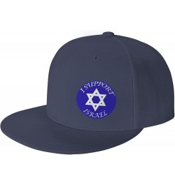 I Support Israel Hats for Men Black Hat Flat Bill Mens Dad Hats Classic Baseball Cap Navy Blue $8.58 Baseball Caps