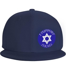 I Support Israel Hats for Men Black Hat Flat Bill Mens Dad Hats Classic Baseball Cap Navy Blue $8.58 Baseball Caps