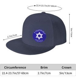 I Support Israel Hats for Men Black Hat Flat Bill Mens Dad Hats Classic Baseball Cap Navy Blue $8.58 Baseball Caps