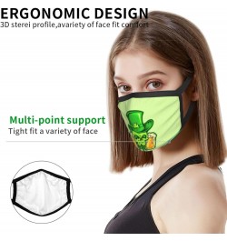 St. Patrick's Skull with Two Beer Glasses Face Mask 2 Pcs Face Cover Reusable Washable Breathable for Men Women Balaclavas Ba...