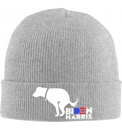 Even My Dog Hates Biden Harris Cozy Winter Essential: Hand-Knitted Hat Ultimate Warmth Gray $14.45 Skullies & Beanies