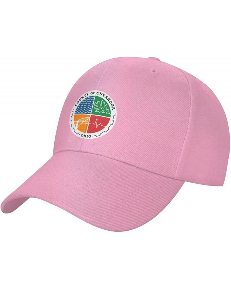 Adjustable Cuyahoga County Logo Baseball Cap Women Men Hat Truck Driver Baseball Caps Sun Hats Pink $10.30 Baseball Caps