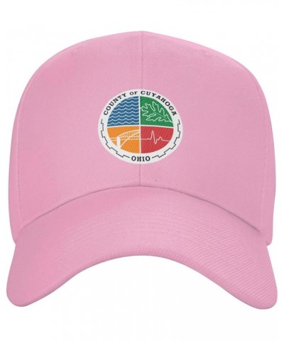 Adjustable Cuyahoga County Logo Baseball Cap Women Men Hat Truck Driver Baseball Caps Sun Hats Pink $10.30 Baseball Caps