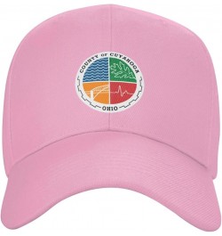 Adjustable Cuyahoga County Logo Baseball Cap Women Men Hat Truck Driver Baseball Caps Sun Hats Pink $10.30 Baseball Caps