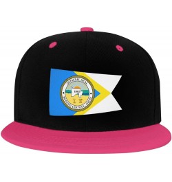 Flag of Scioto County, Ohio Snapback Hat for Men Women Baseball Cap Trucker Flat Bill Hats Dad Caps Pink $12.12 Baseball Caps