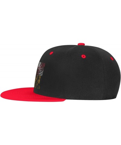 Silk Style Flag of Maryland Baseball Cap for Men Women Snapback Hat Adjustable Flat Bill Hats Red $11.12 Baseball Caps