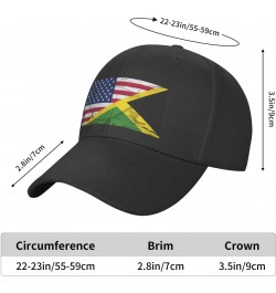 American Flag and Jamaican Flag Half Hat Unisex Dad Truck Casual Hat Baseball Cap Black $12.64 Baseball Caps