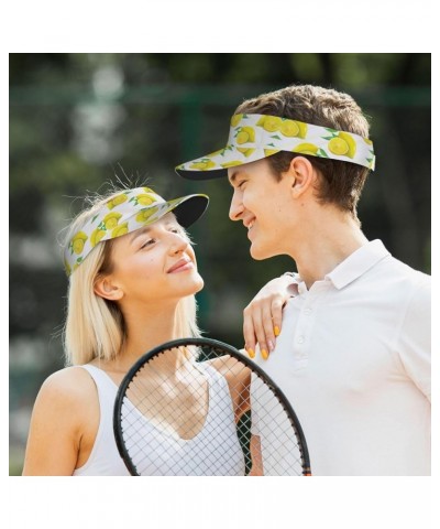 Black and White Plaid Sun Visor Hats,Open Top Hat for Women and Men,Tennis Sun Cap Golf Sun Cap,Fishing-Hats Yellow Lemon $16...