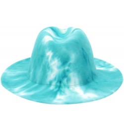 Women Fedoras Hats Tie Dye Big Brim Panama Hats for Men Outdoor Print Trilby Felt Hat Cowboy Cowgirl Sombreros 6 $15.91 Fedoras